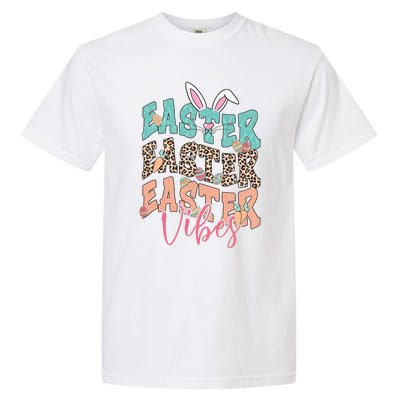 Easter Vibes Easter Bunny Funny Easter Squad Easter Day Family Matching Garment-Dyed Heavyweight T-Shirt