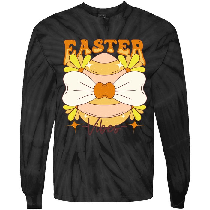 Easter Vibes Tie-Dye Long Sleeve Shirt