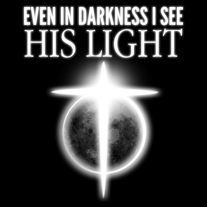 Even In Darkness I See His Light Drawstring Bag