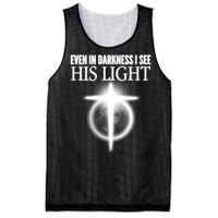 Even In Darkness I See His Light Mesh Reversible Basketball Jersey Tank