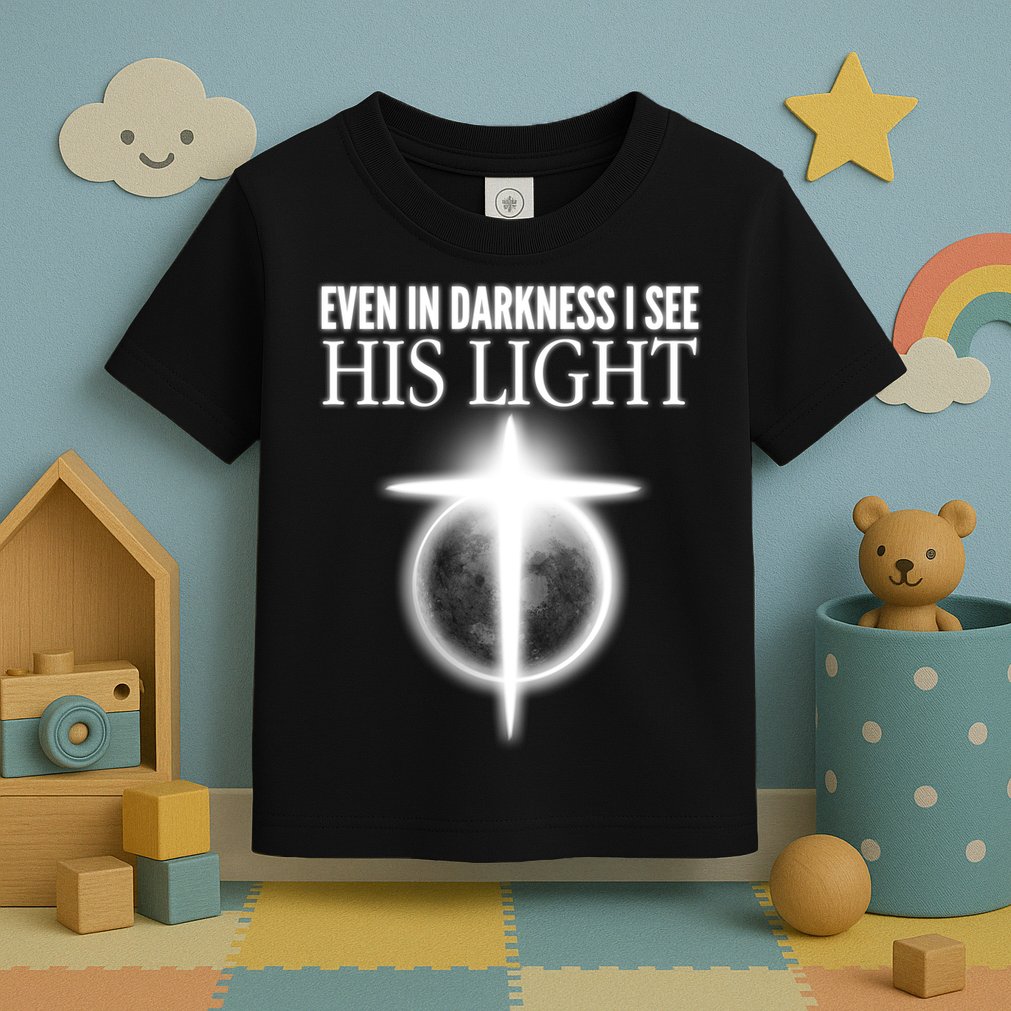 Even In Darkness I See His Light Toddler T-Shirt