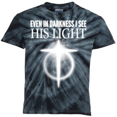 Even In Darkness I See His Light Kids Tie-Dye T-Shirt