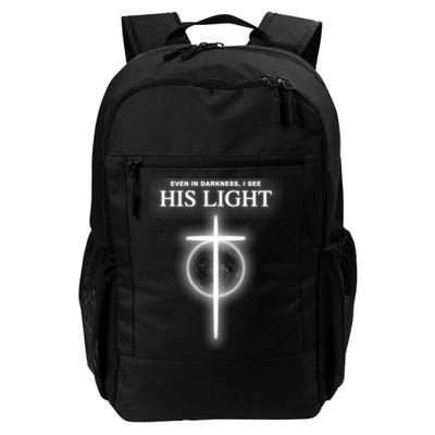 Even In The Darkness I See His Light Jesus Christian  Daily Commute Backpack