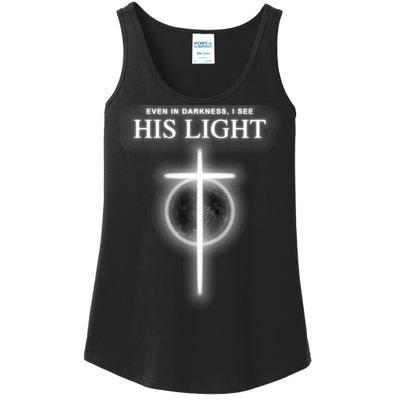 Even In The Darkness I See His Light Jesus Christian  Ladies Essential Tank