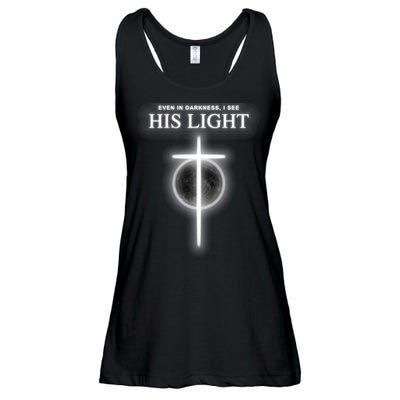 Even In The Darkness I See His Light Jesus Christian  Ladies Essential Flowy Tank