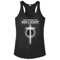 Even In The Darkness I See His Light Jesus Christian  Ladies PosiCharge Competitor Racerback Tank