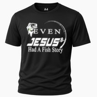 Even Jesus Had A Fish Story Cooling Performance Crew T-Shirt