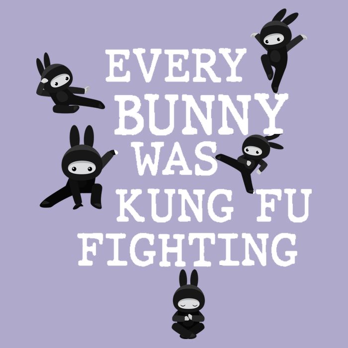 Every Bunny Was Kung Fu Fighting Colorblast Crewneck Sweatshirt