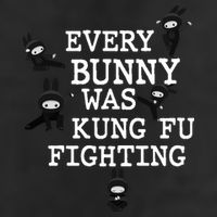 Every Bunny Was Kung Fu Fighting Garment-Dyed Fleece Hoodie