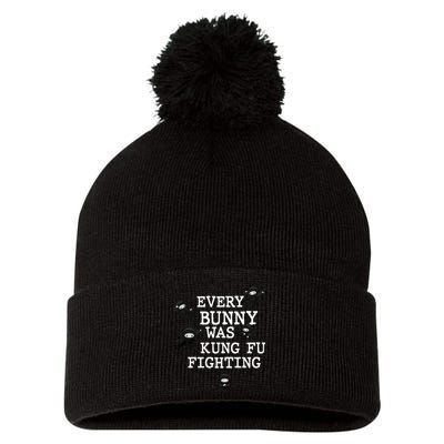 Every Bunny Was Kung Fu Fighting Pom Pom 12in Knit Beanie
