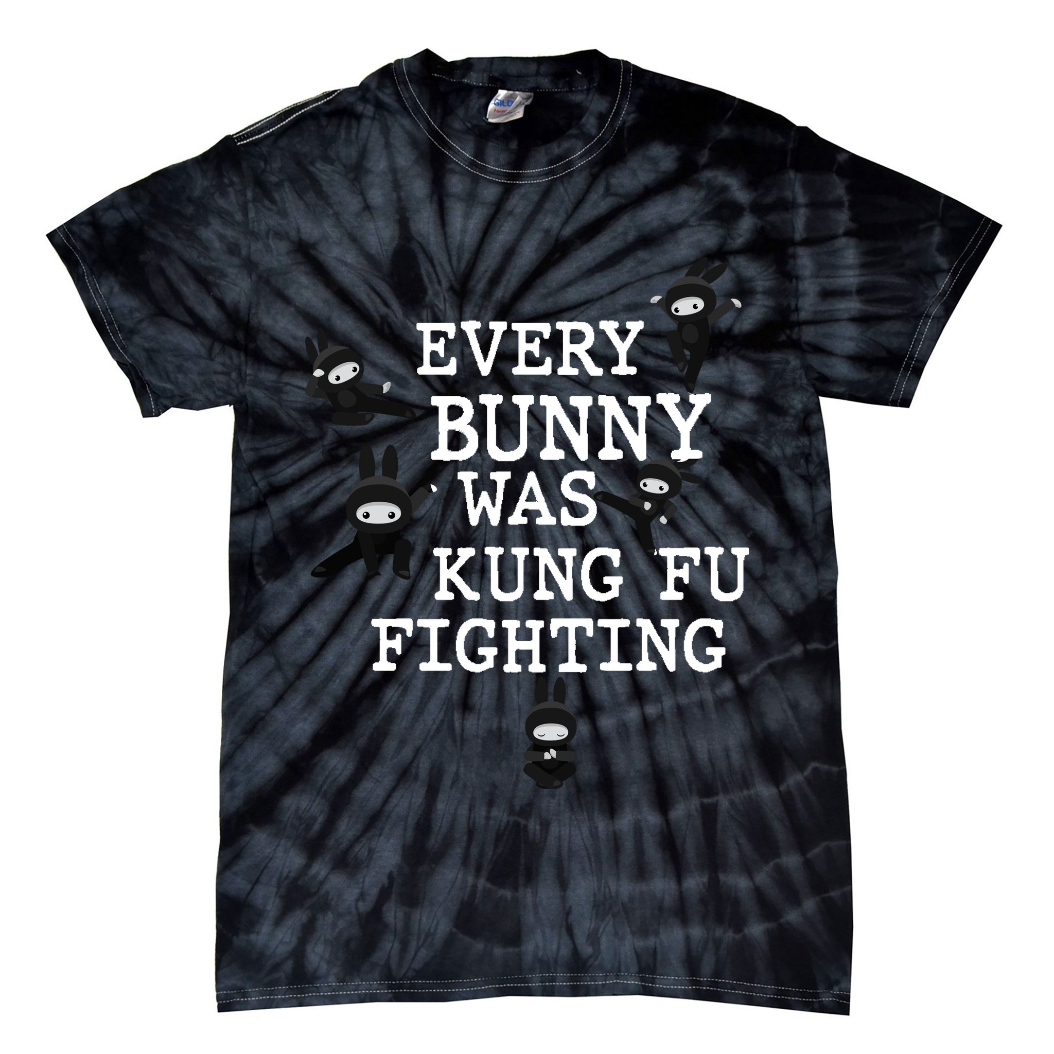 Every Bunny Was Kung Fu Fighting Tie-Dye T-Shirt