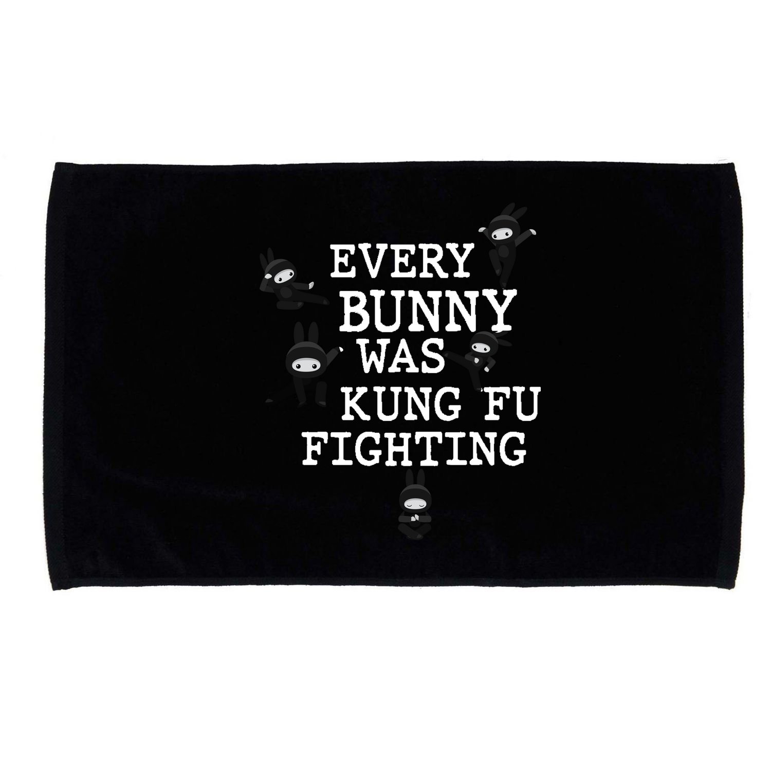 Every Bunny Was Kung Fu Fighting Microfiber Hand Towel
