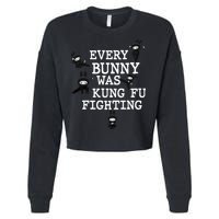 Every Bunny Was Kung Fu Fighting Cropped Pullover Crew