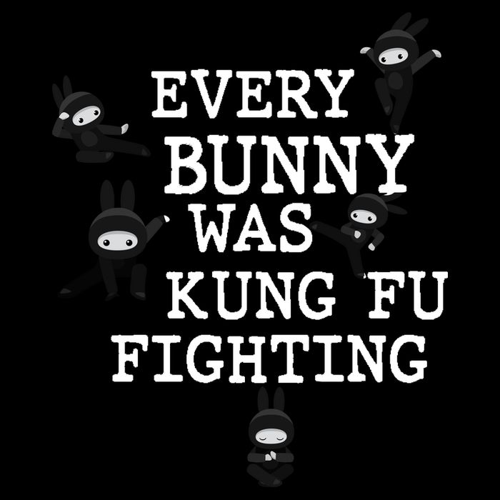 Every Bunny Was Kung Fu Fighting Cropped Pullover Crew