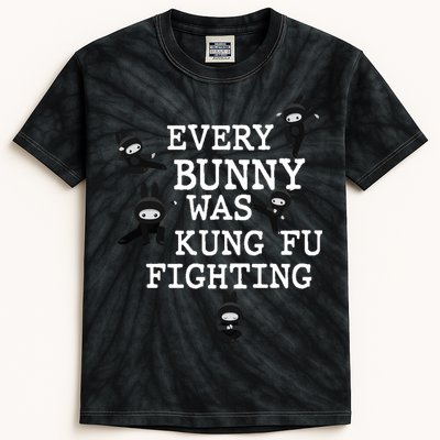 Every Bunny Was Kung Fu Fighting Kids Tie-Dye T-Shirt