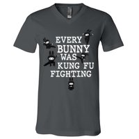 Every Bunny Was Kung Fu Fighting V-Neck T-Shirt