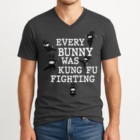 Every Bunny Was Kung Fu Fighting V-Neck T-Shirt