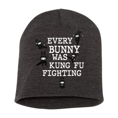 Every Bunny Was Kung Fu Fighting Short Acrylic Beanie