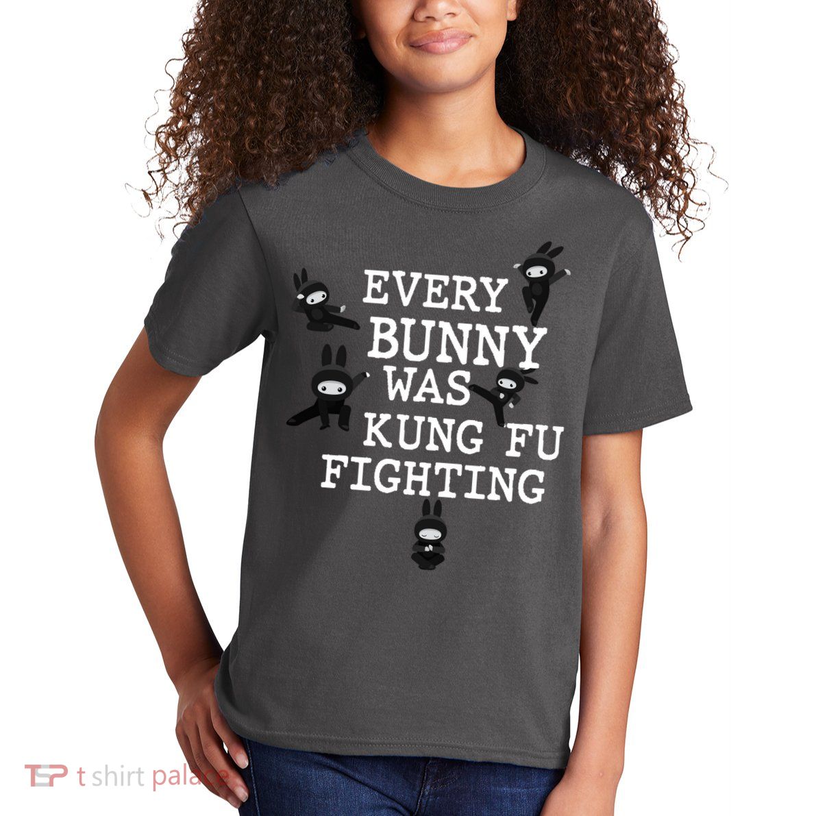 Every Bunny Was Kung Fu Fighting Kids T-Shirt