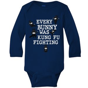 Every Bunny Was Kung Fu Fighting Baby Long Sleeve Bodysuit