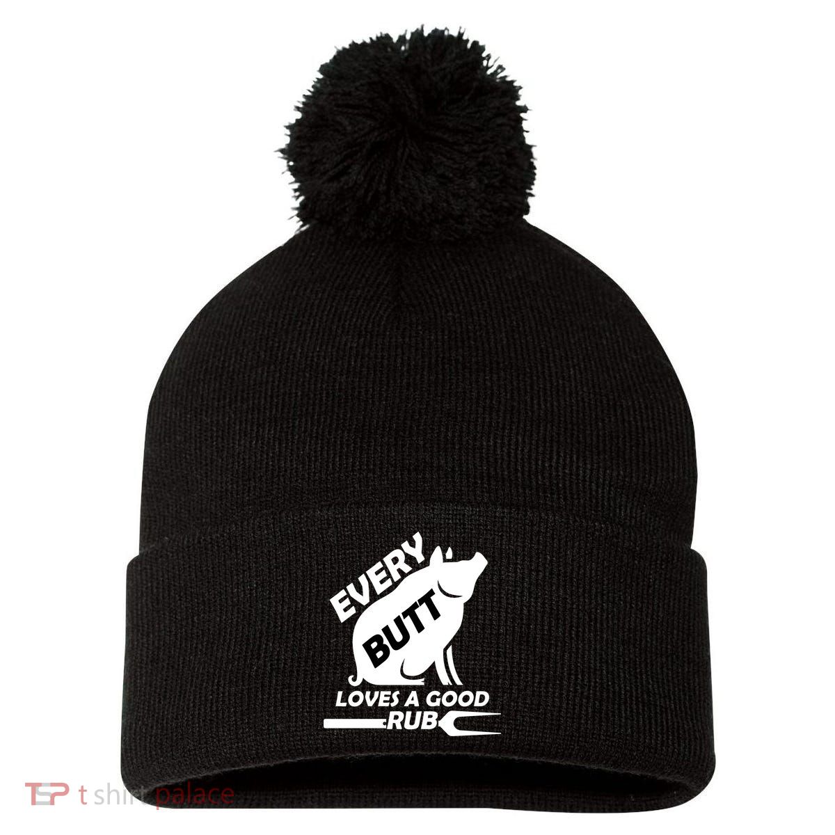 Every Butt Needs A Good Rub Pom Pom 12in Knit Beanie