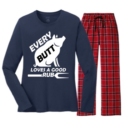 Every Butt Needs A Good Rub Women's Long Sleeve Flannel Pajama Set 