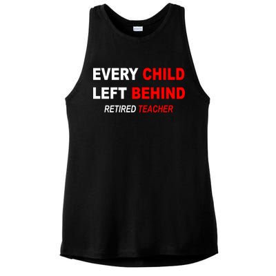 Every Child Left Behind Retired Teacher Ladies PosiCharge Tri-Blend Wicking Tank