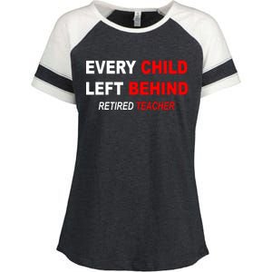 Every Child Left Behind Retired Teacher Enza Ladies Jersey Colorblock Tee