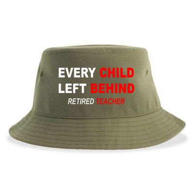 Every Child Left Behind Retired Teacher Sustainable Bucket Hat