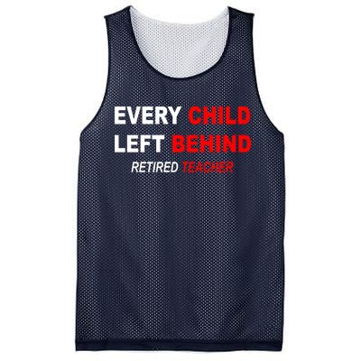 Every Child Left Behind Retired Teacher Mesh Reversible Basketball Jersey Tank