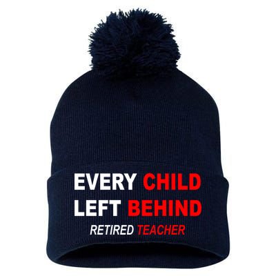 Every Child Left Behind Retired Teacher Pom Pom 12in Knit Beanie