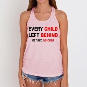 Every Child Left Behind Retired Teacher Women's Knotted Racerback Tank