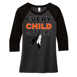 Every Child Matters Women's Tri-Blend 3/4-Sleeve Raglan Shirt