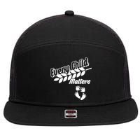 Every Child Matters Baby Feet and Hands 7 Panel Mesh Trucker Snapback Hat