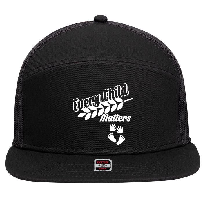 Every Child Matters Baby Feet and Hands 7 Panel Mesh Trucker Snapback Hat