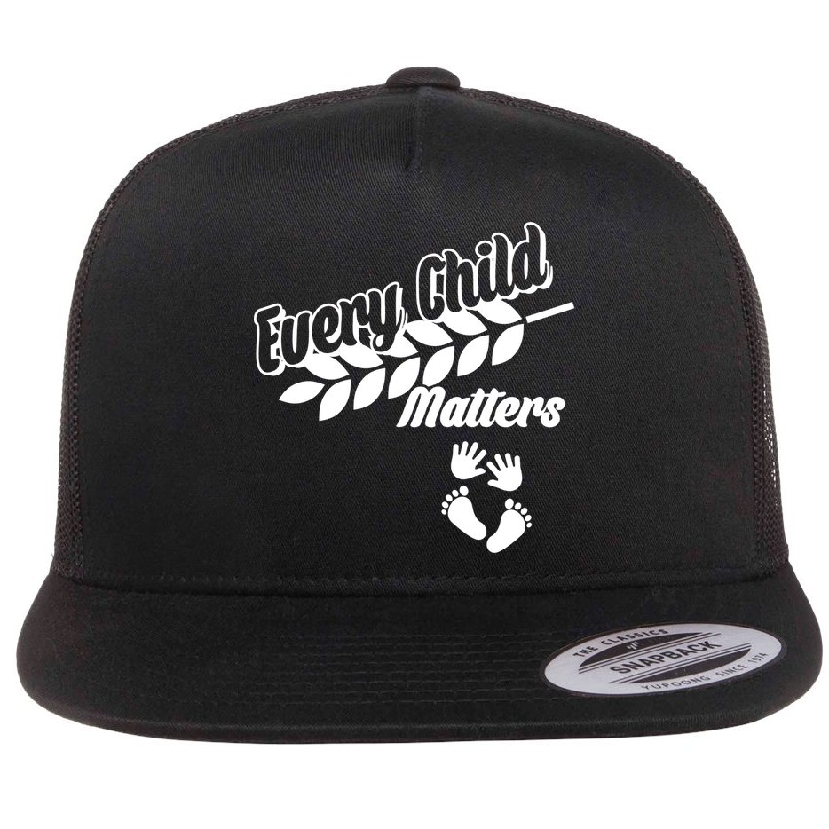 Every Child Matters Baby Feet and Hands Flat Bill Trucker Hat