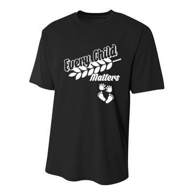 Every Child Matters Baby Feet and Hands Youth Performance Sprint T-Shirt