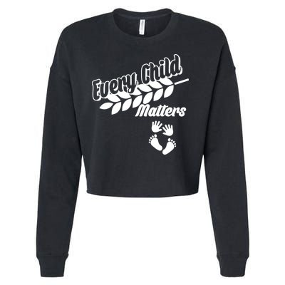 Every Child Matters Baby Feet and Hands Cropped Pullover Crew