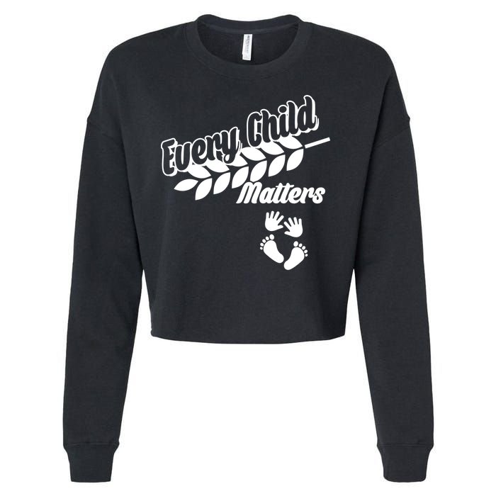 Every Child Matters Baby Feet and Hands Cropped Pullover Crew