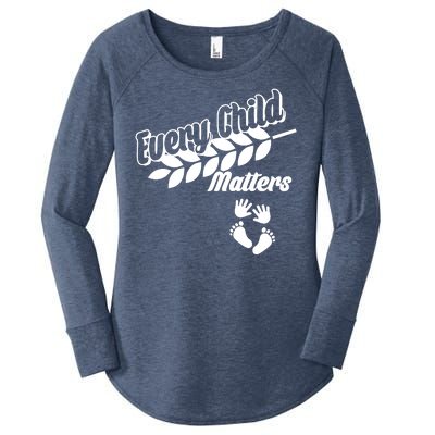 Every Child Matters Baby Feet and Hands Women's Perfect Tri Tunic Long Sleeve Shirt