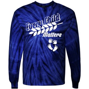 Every Child Matters Baby Feet and Hands Tie-Dye Long Sleeve Shirt