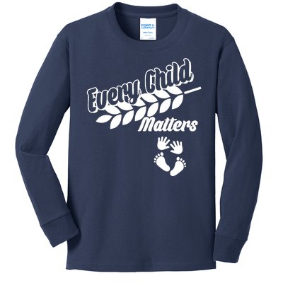 Every Child Matters Baby Feet and Hands Kids Long Sleeve Shirt