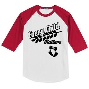 Every Child Matters Baby Feet and Hands Kids Colorblock Raglan Jersey