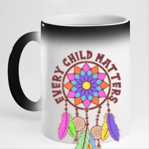 Every Child Matters Colorful Dream Catcher 11oz Black Color Changing Mug