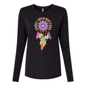 Every Child Matters Colorful Dream Catcher Womens Cotton Relaxed Long Sleeve T-Shirt