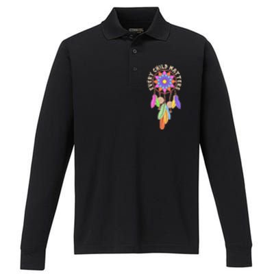 Every Child Matters Colorful Dream Catcher Performance Long Sleeve Polo