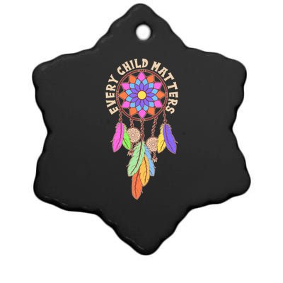 Every Child Matters Colorful Dream Catcher Ceramic Star Ornament