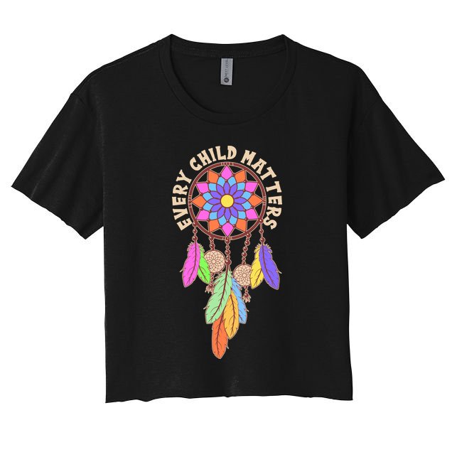 Every Child Matters Colorful Dream Catcher Crop Top