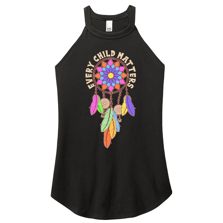 Every Child Matters Colorful Dream Catcher Women's Perfect Tri Rocker Tank