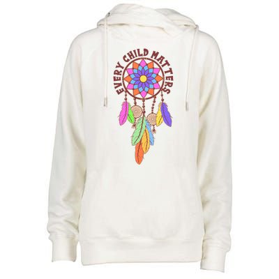 Every Child Matters Colorful Dream Catcher Womens Funnel Neck Pullover Hood